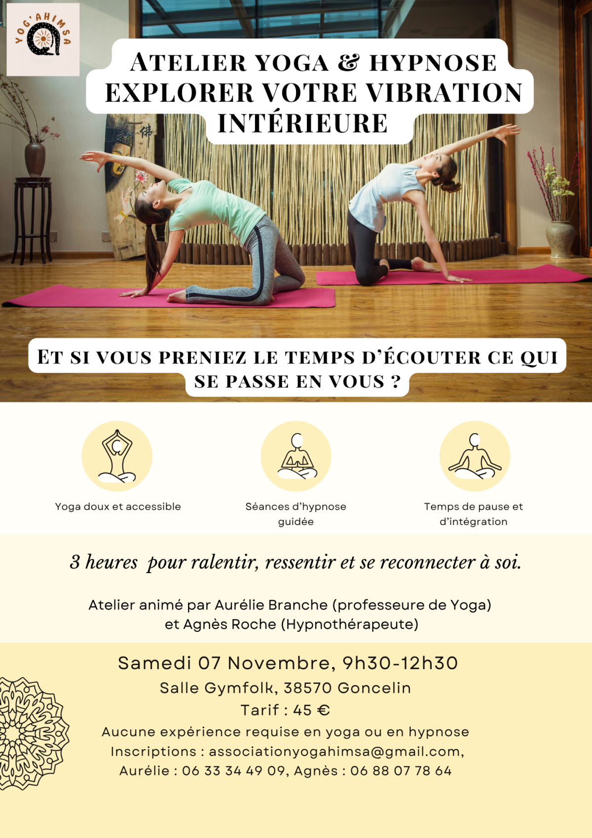 Atelier Yoga et Hypnose